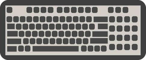 plano estilo icono de un teclado. vector