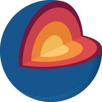 Illustration of spherical infographics element. vector
