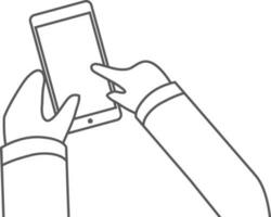 plano ilustración de un teléfono inteligente vector