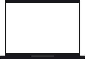 Flat symbol of a laptop screen. vector