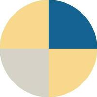 Flat style icon or illustration of a pie chart. vector