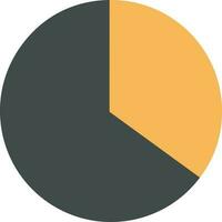 Flat illustration of a pie chart. vector