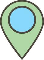 Flat illustration of a map pin. vector