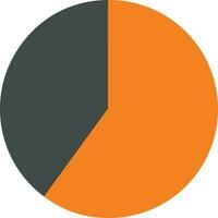 Flat style icon of a pie chart. vector