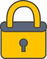Flat illustration or sign and symbol of a lock. vector