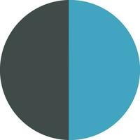 Flat style illustration of a pie graph. vector