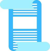 Scroll paper icon in blue color. vector