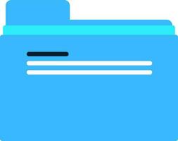 File folder icon in blue color. vector