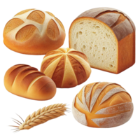 bread isolated on transparent background. png