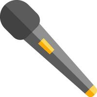 Illustration of microphone icon in gray color. vector