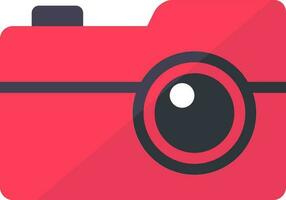 Digital camera icon in red and black color.Digital camera icon in red and black color. vector