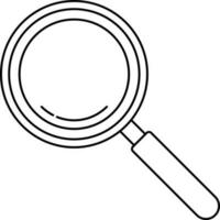 Icon of magnifying glass for search. vector