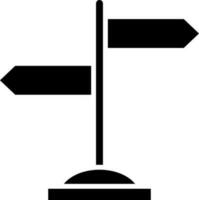 Direction icon in glyph style. vector