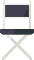 aislado plegable silla icono negro y blanco color. vector