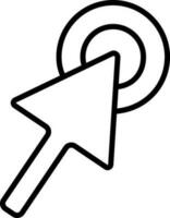 Cursor icon in black and white color. vector