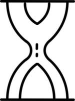 Black and white hourglass. vector