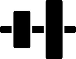 Vertical alignment icon in glyph style. vector
