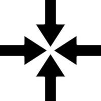 Navigation arrow icon in glyph style. vector