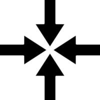 Navigation arrow icon in glyph style. vector