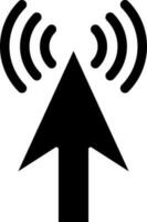 Wifi increase icon in glyph style. vector