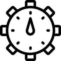 Time setting icon in black line art. vector