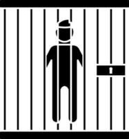 Vector prisoner icon or symbol.