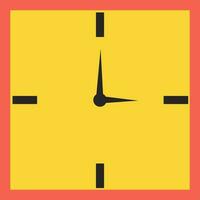 Yellow watch in flat style. vector