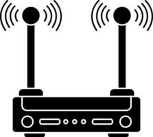 Illustration of router icon in flat style. vector