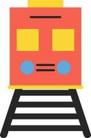 ilustración de un tren en plano estilo. vector