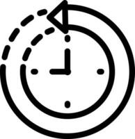 Line art illustration of timer icon. vector