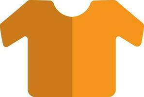 camiseta en naranja color. vector