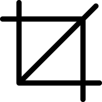Vector illustration of crop icon in flat style.