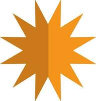 Blank sticker in orange color. vector