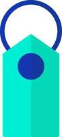 Isolated tag icon in green and blue color. vector