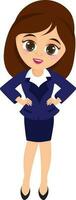 Young Business Woman character. vector