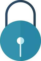 Illustration of Lock icon in blue color. vector