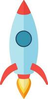 Rocket Icon in red and blue color. vector