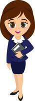 Young Business Woman character. vector