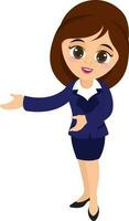 Young Business Woman character. vector