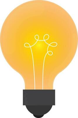 Idea concept with light bulb.