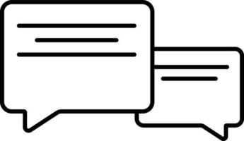 Chat or Message sign or symbol in line art style. vector