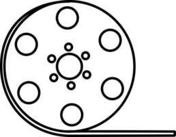 Film reel icon or symbol. vector