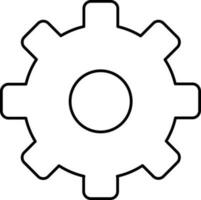 Line art illustration of a setting icon. vector