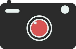 Flat style illustration of a camera. vector