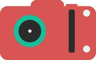 Isolated pink flat style camera. vector