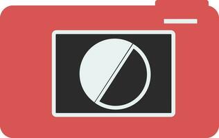 Flat style illustration of a camera. vector