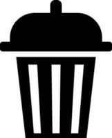 Isolated garbage icon in flat style vector