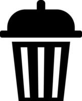 Isolated garbage icon in flat style vector