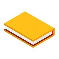 Isolated book on white background. vector