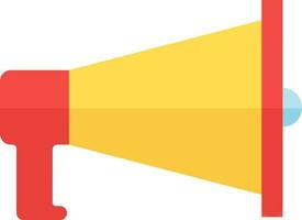 Megaphone icon in red and yellow color. vector